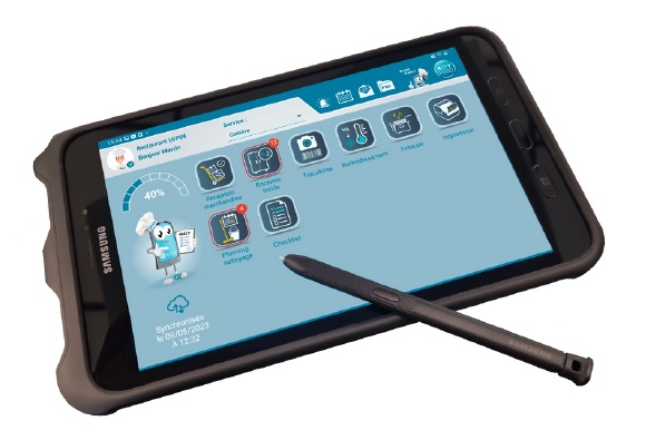 Fonctionnalités tablette HACCP